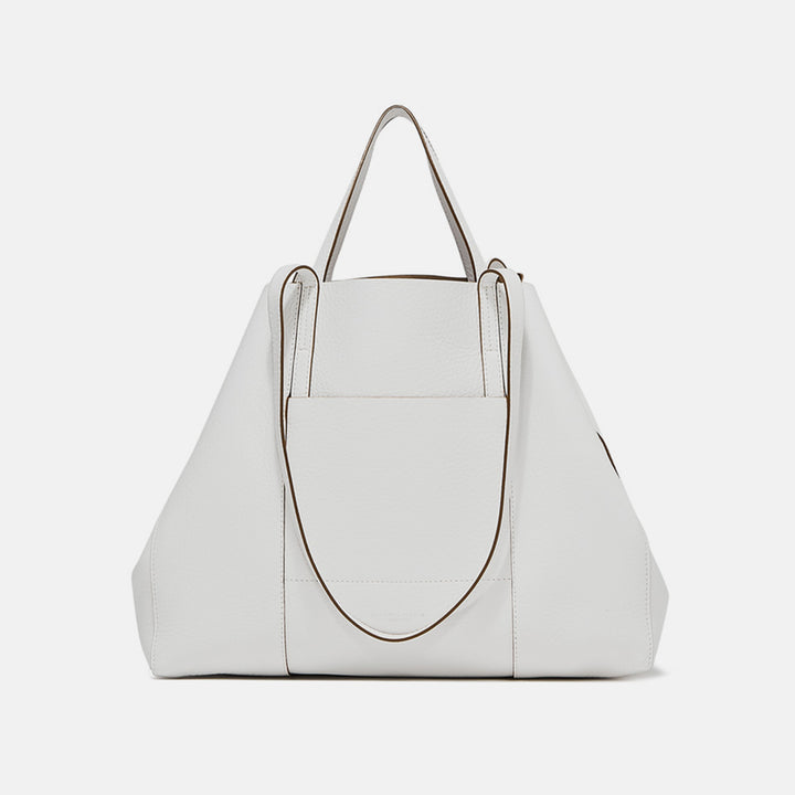 white leather superlight tote bag made in Italy by Gianni Chiarini