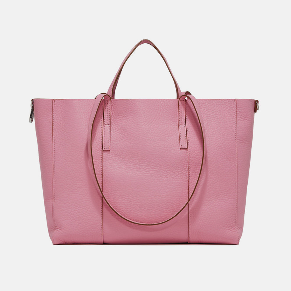 pink 100% cow leather superlight tote bag made in Italy by Gianni Chiarini