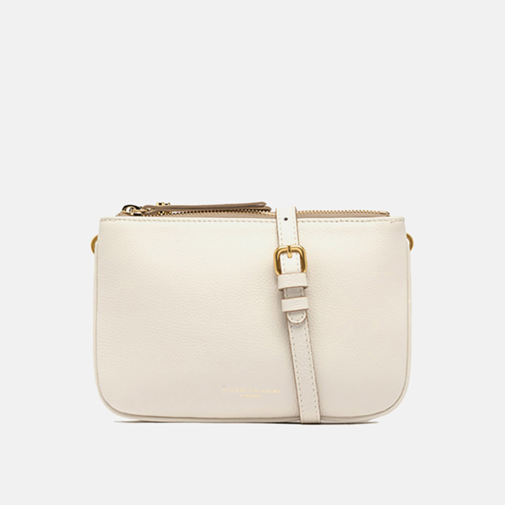white leather Frida crossbody bag, made in Italy by Gianni Chiarini