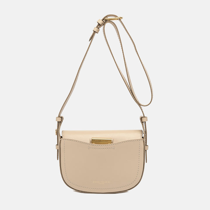 cream leather Sandy crossbody bag, made in Italy by Gianni Chiarini