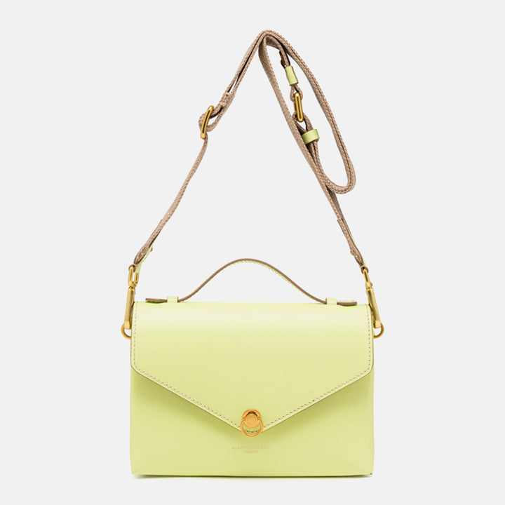 sunny yellow corallo leather shoulder/crossbody bag, made in Italy by Gianni Chiarini