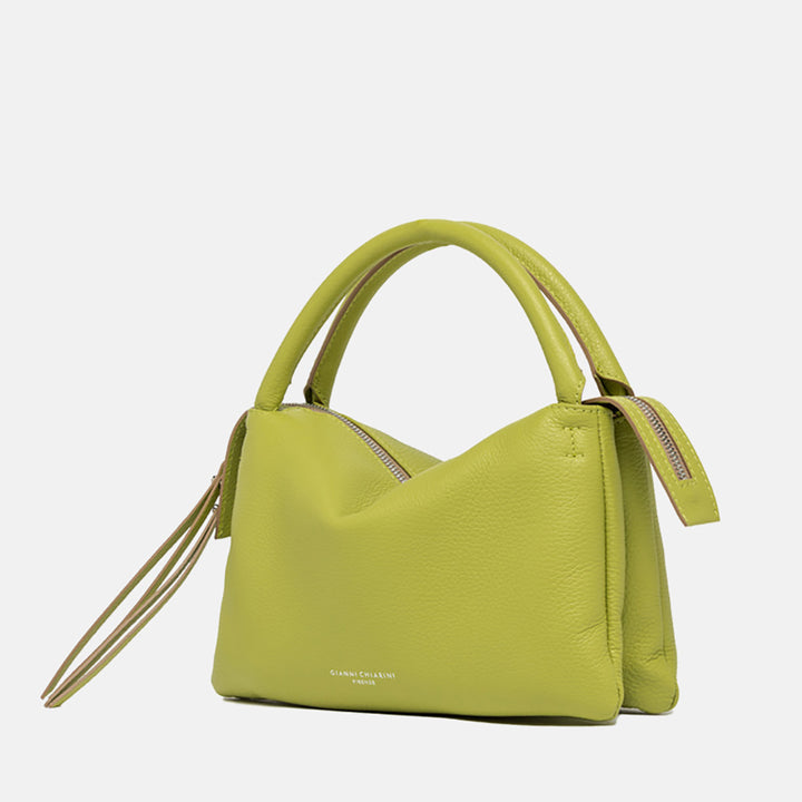 Lime Green Leather Three Grab Bag
