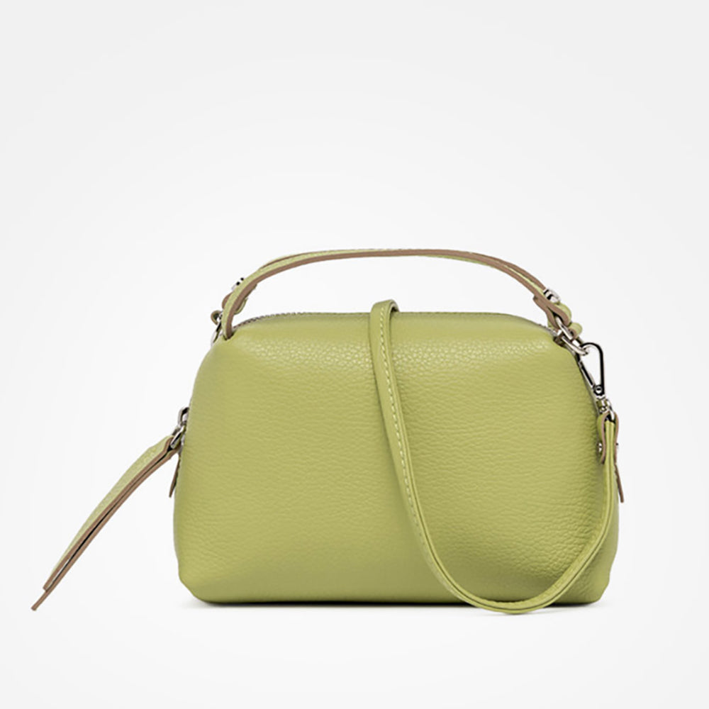 lime green small leather Alifa bag, made in Italy by Gianni Chiarini