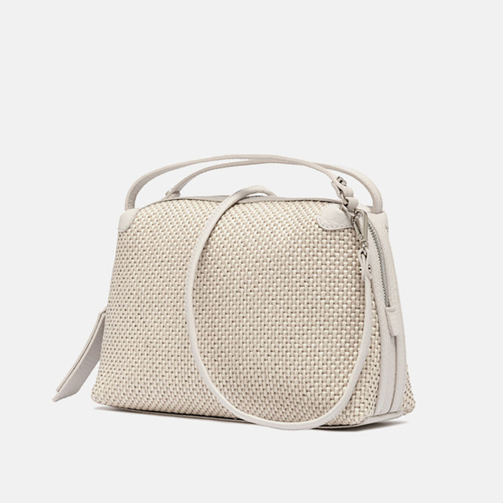 white woven straw alifa bag, made in Italy by Gianni Chiarini