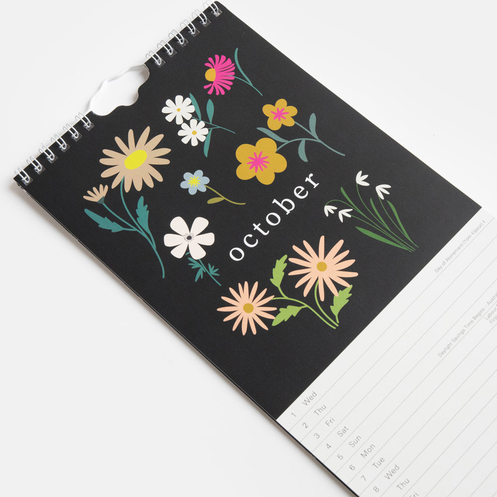 caroline gardner botanic blooms 2024 slim full year calendar