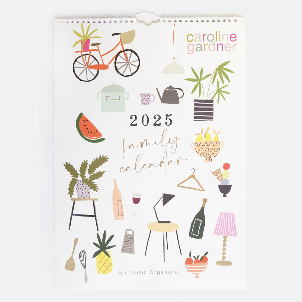 caroline gardner joyful notes 2025 A3 family calendar