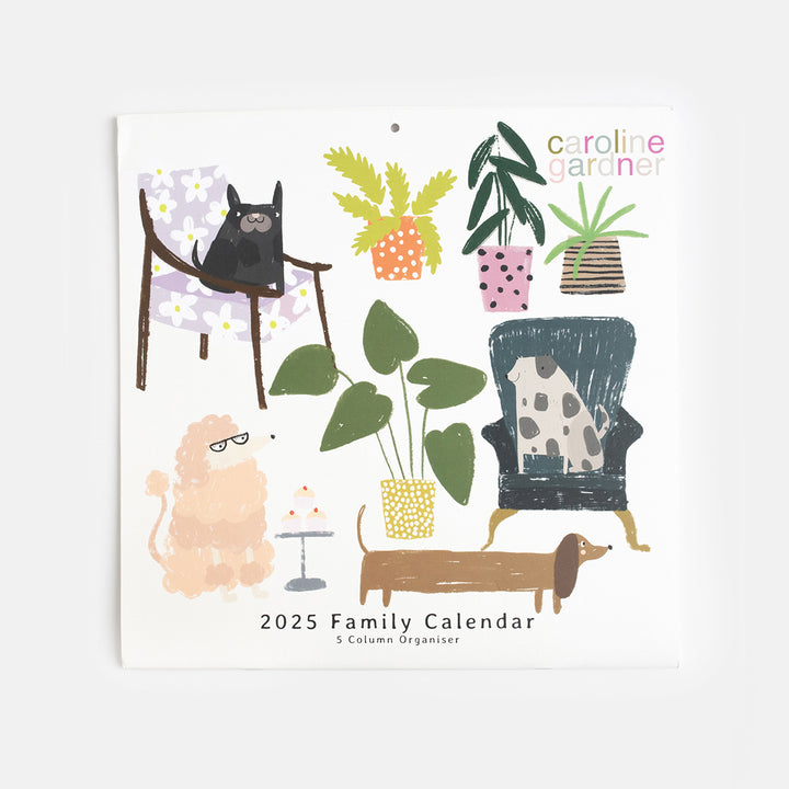 caroline gardner dogs 2025 square family calendar