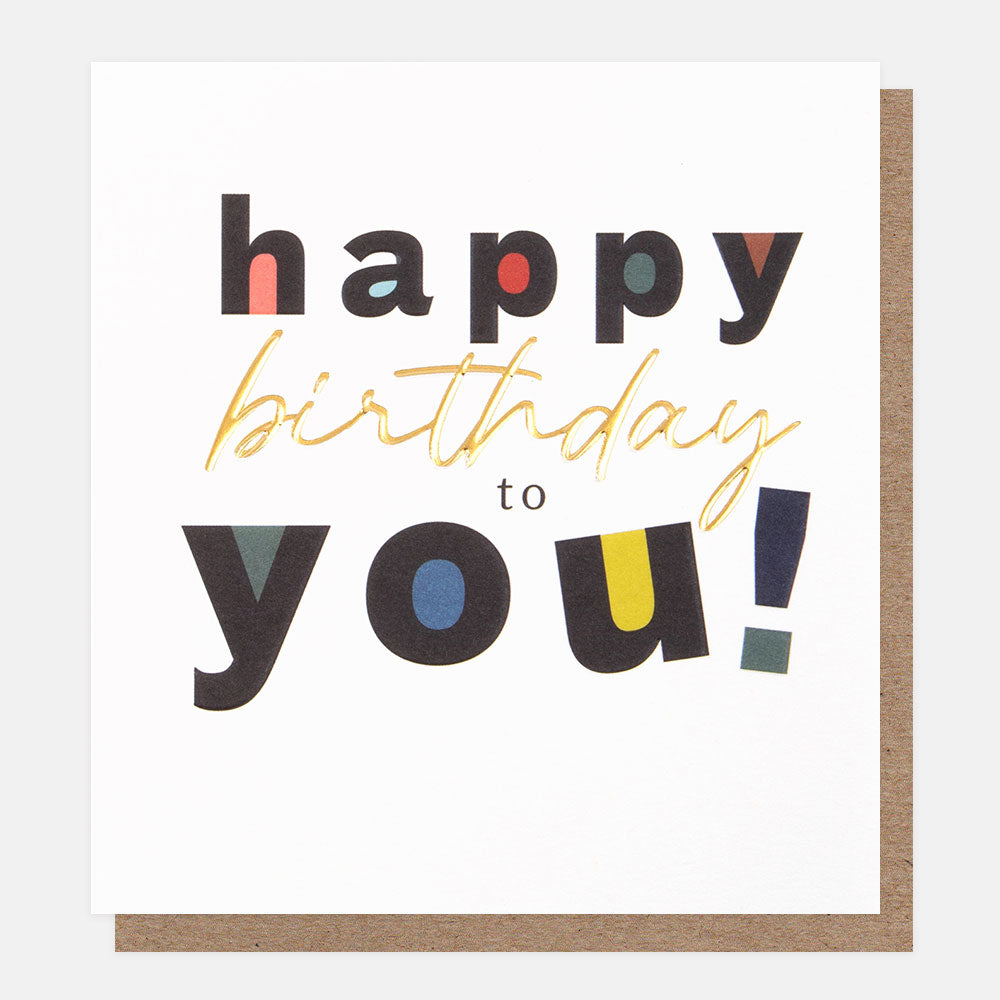 bold text happy birthday to you card