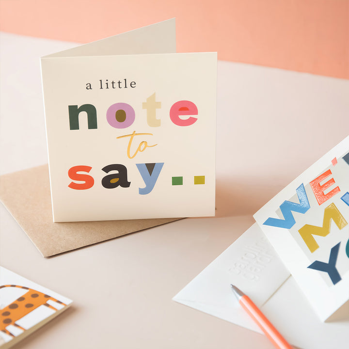 Bold Text A Little Note To Say Everyday Card
