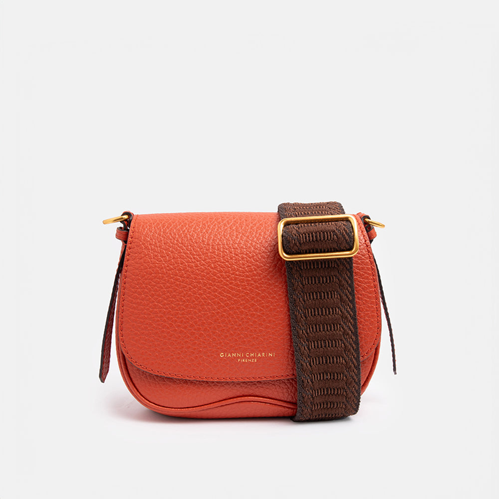 Autumn Orange Leather Chiara Crossbody Bag