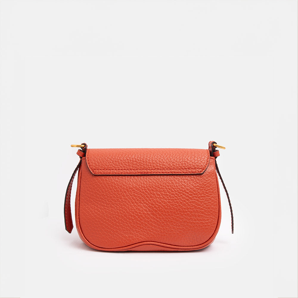 Autumn Orange Leather Chiara Crossbody Bag