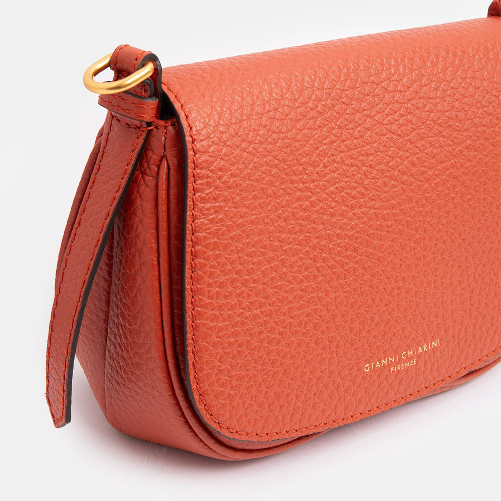 Autumn Orange Leather Chiara Crossbody Bag