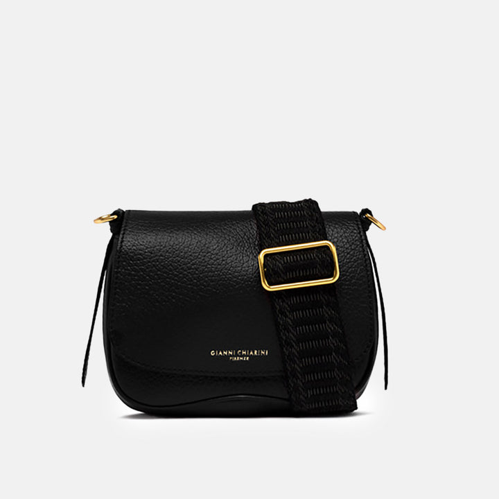 Black Leather Chiara Crossbody Bag, made in Italy by Gianni Chiarini