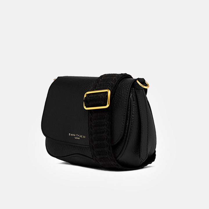 Black Leather Chiara Crossbody Bag, made in Italy by Gianni Chiarini