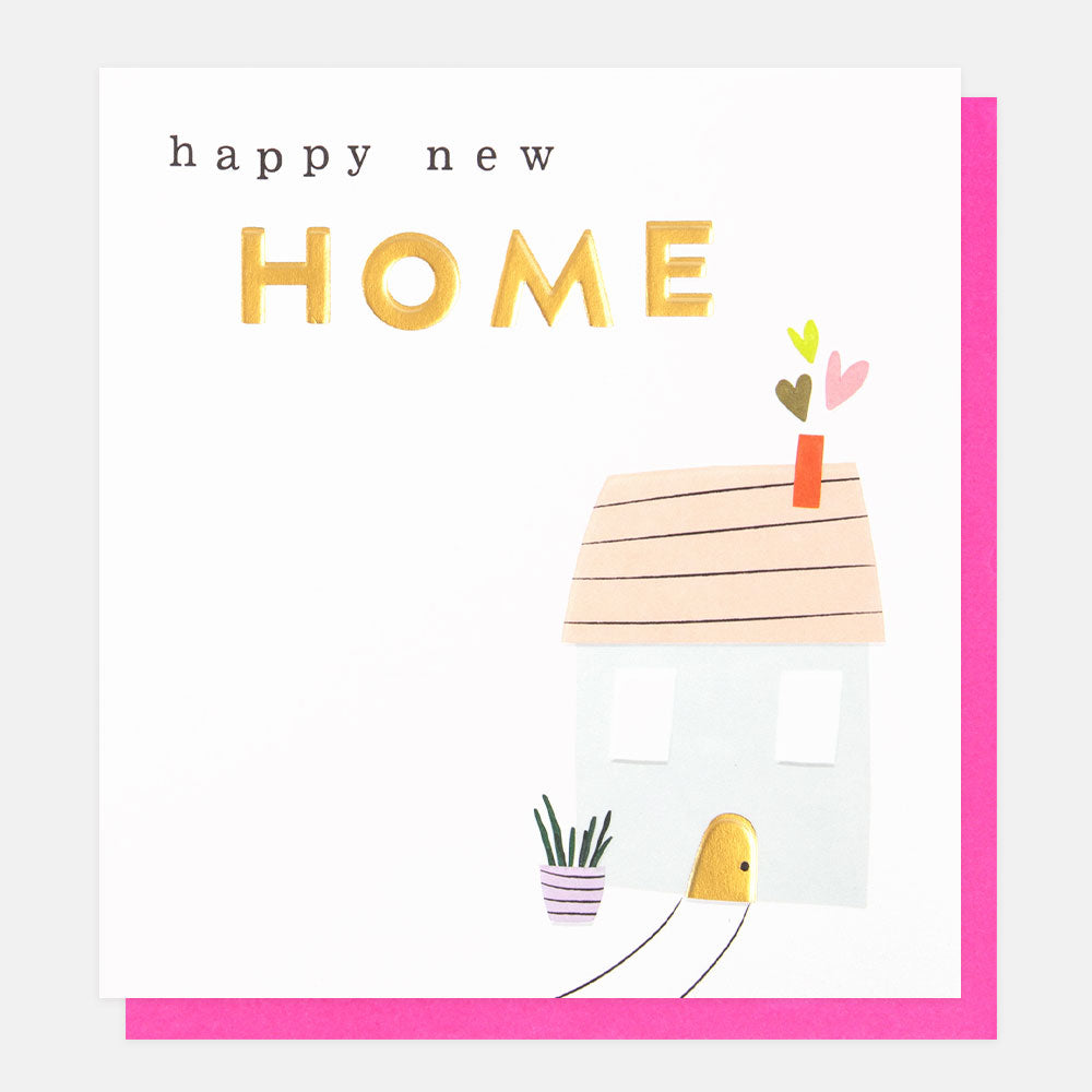 house and hearts happy new home card