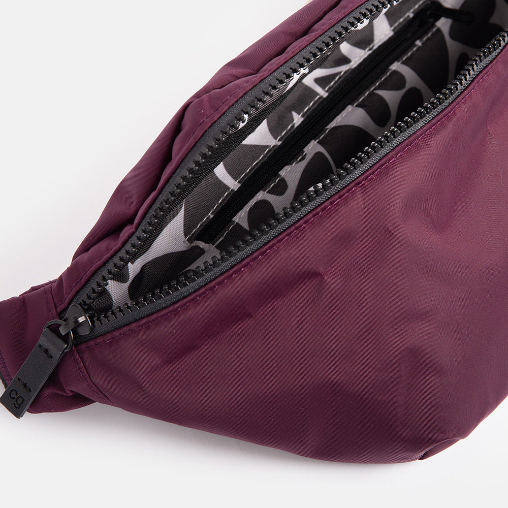 Burgundy Padded Crossbody Bag