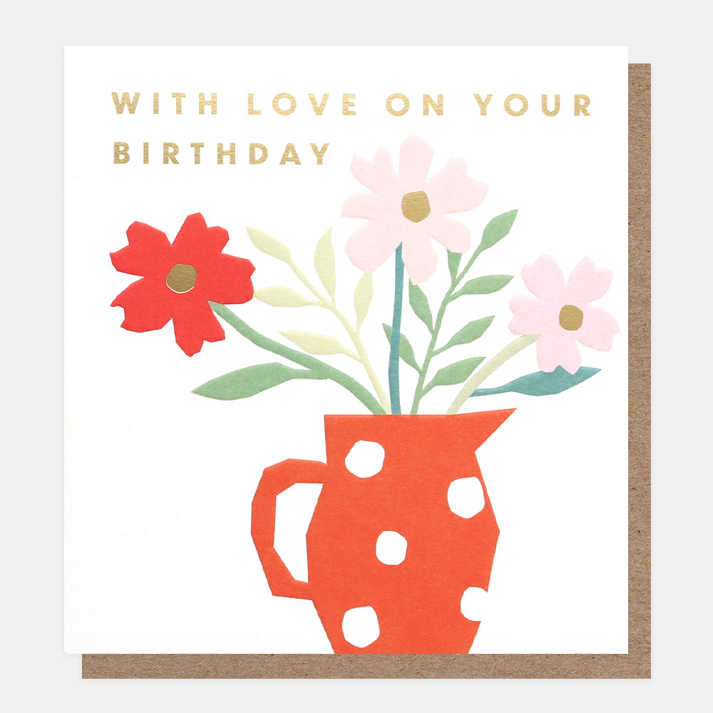 Flowers In Vase Birthday Card