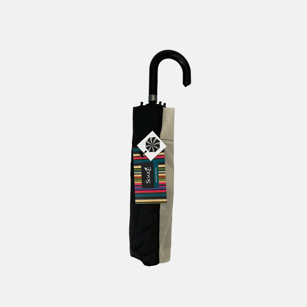black and cream swirl folding umbrella