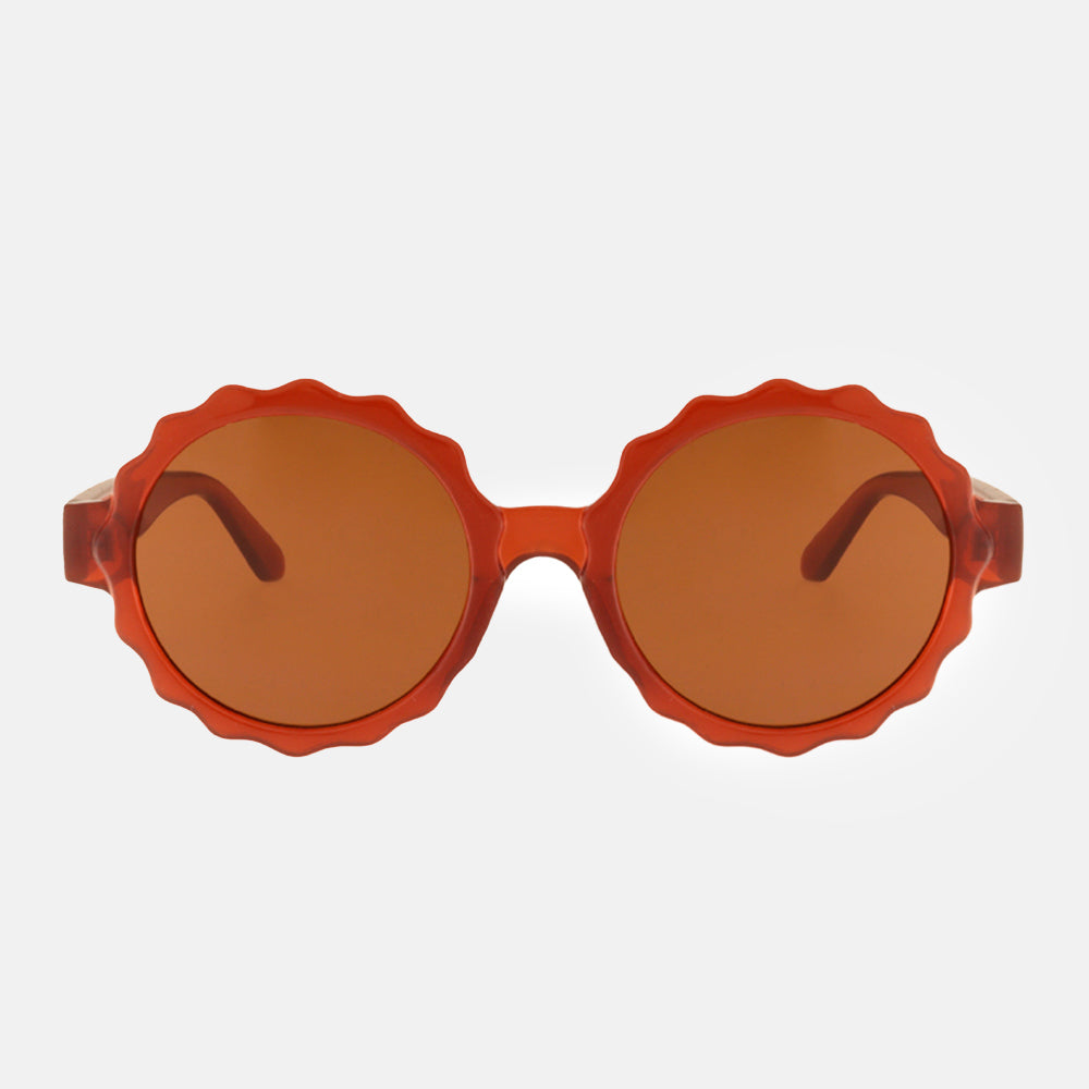 wave edged round frame emma sunglasses, made by Charly Therapy