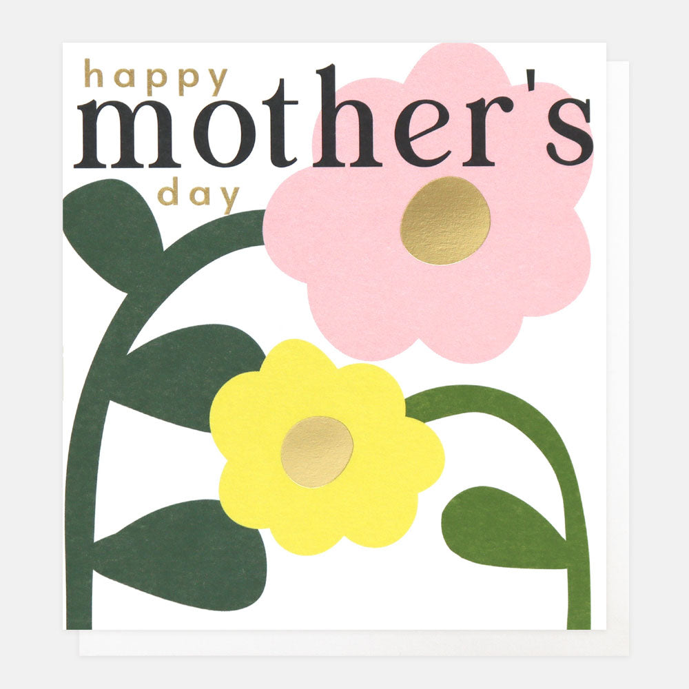 bright colourful flowers happy mother's day card