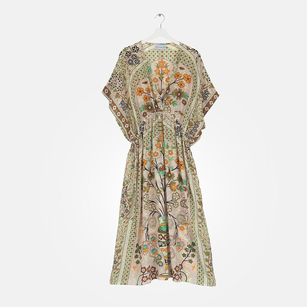 sage flower arch string dress by one hundred stars