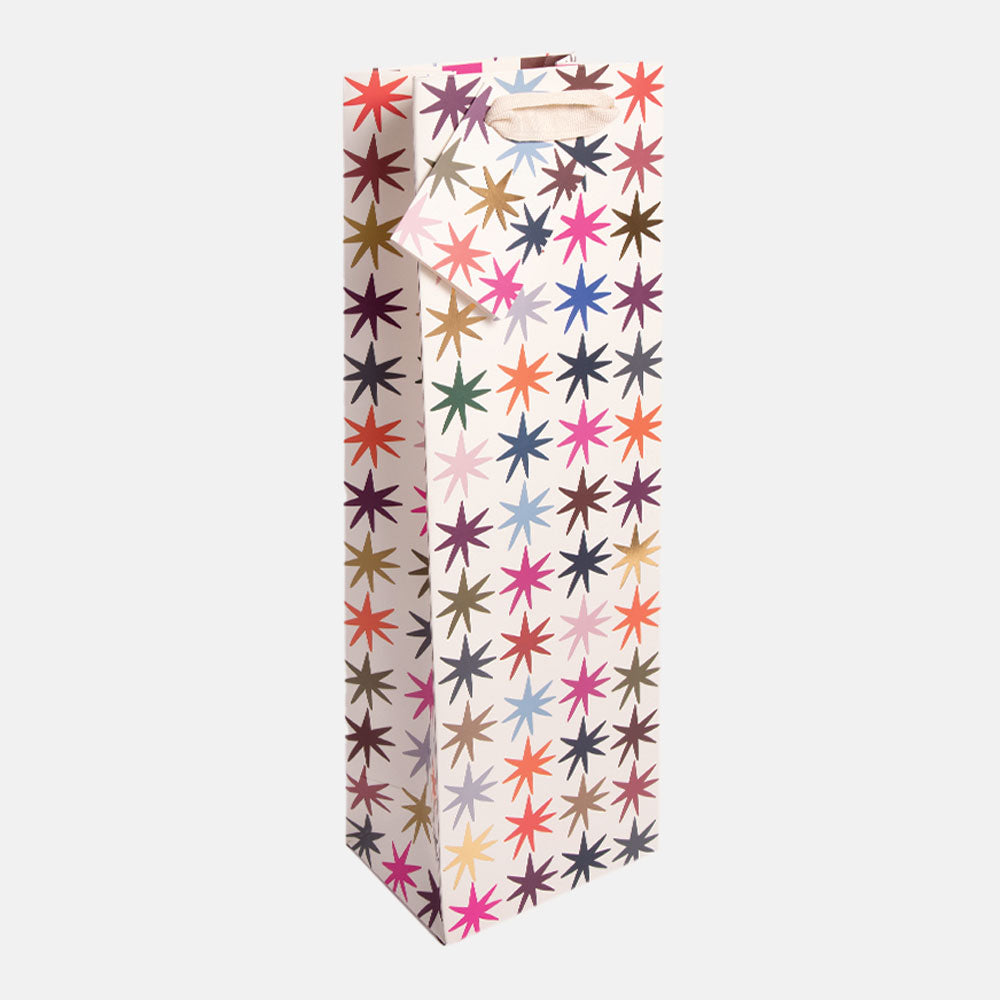 colourful stars gift bottle bag