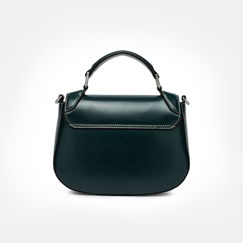 Dark green leather crossbody on sale bag