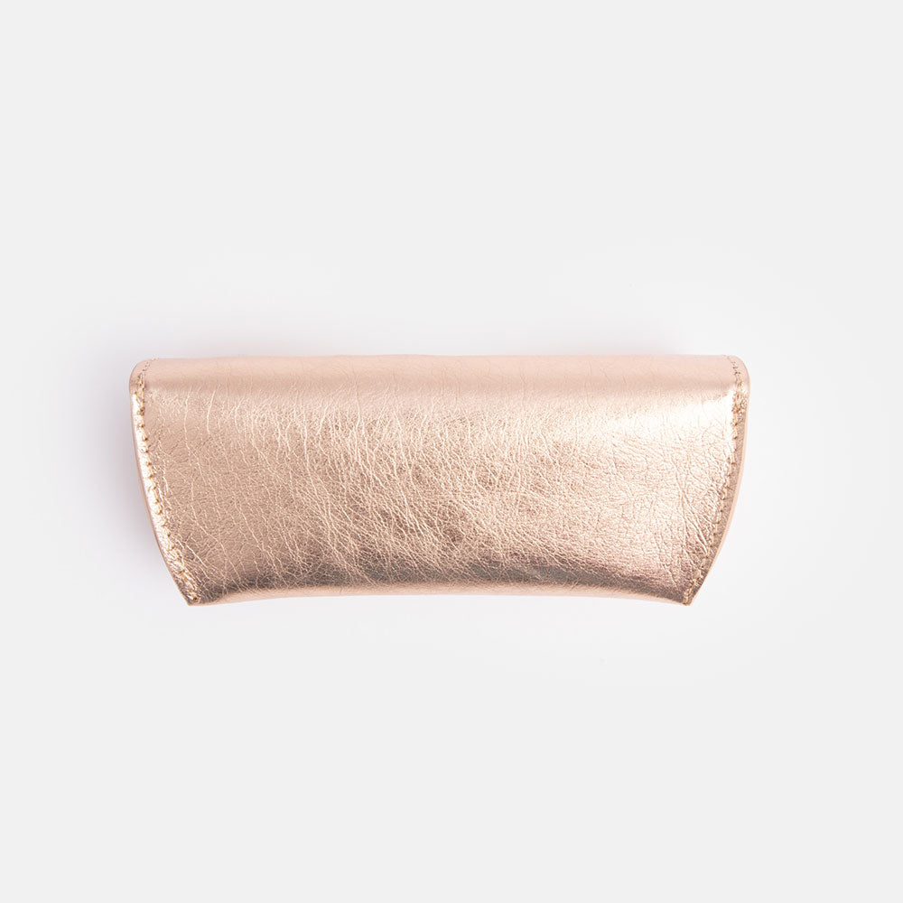 rose gold coated kraft paper flap glasses case