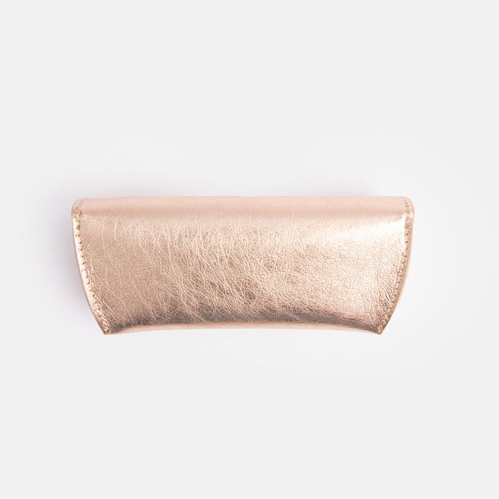 rose gold coated kraft paper flap glasses case