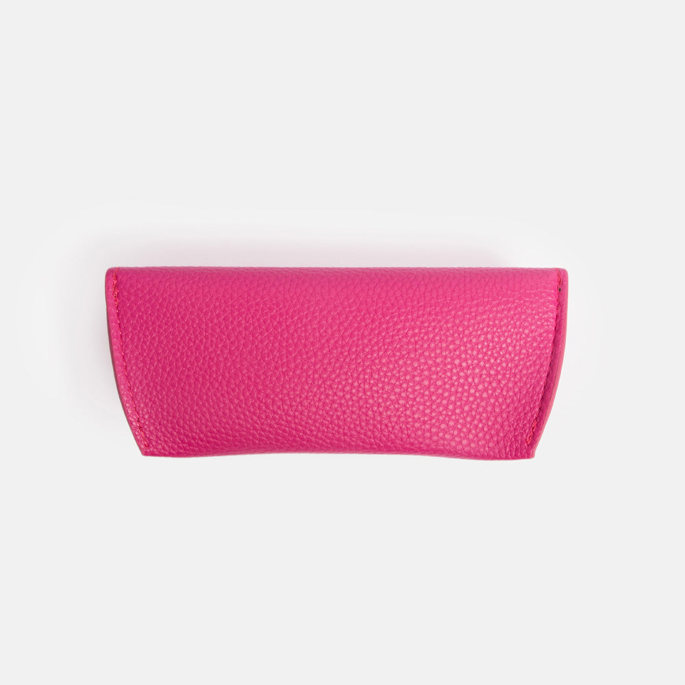 Bright Pink Flap Glasses Case