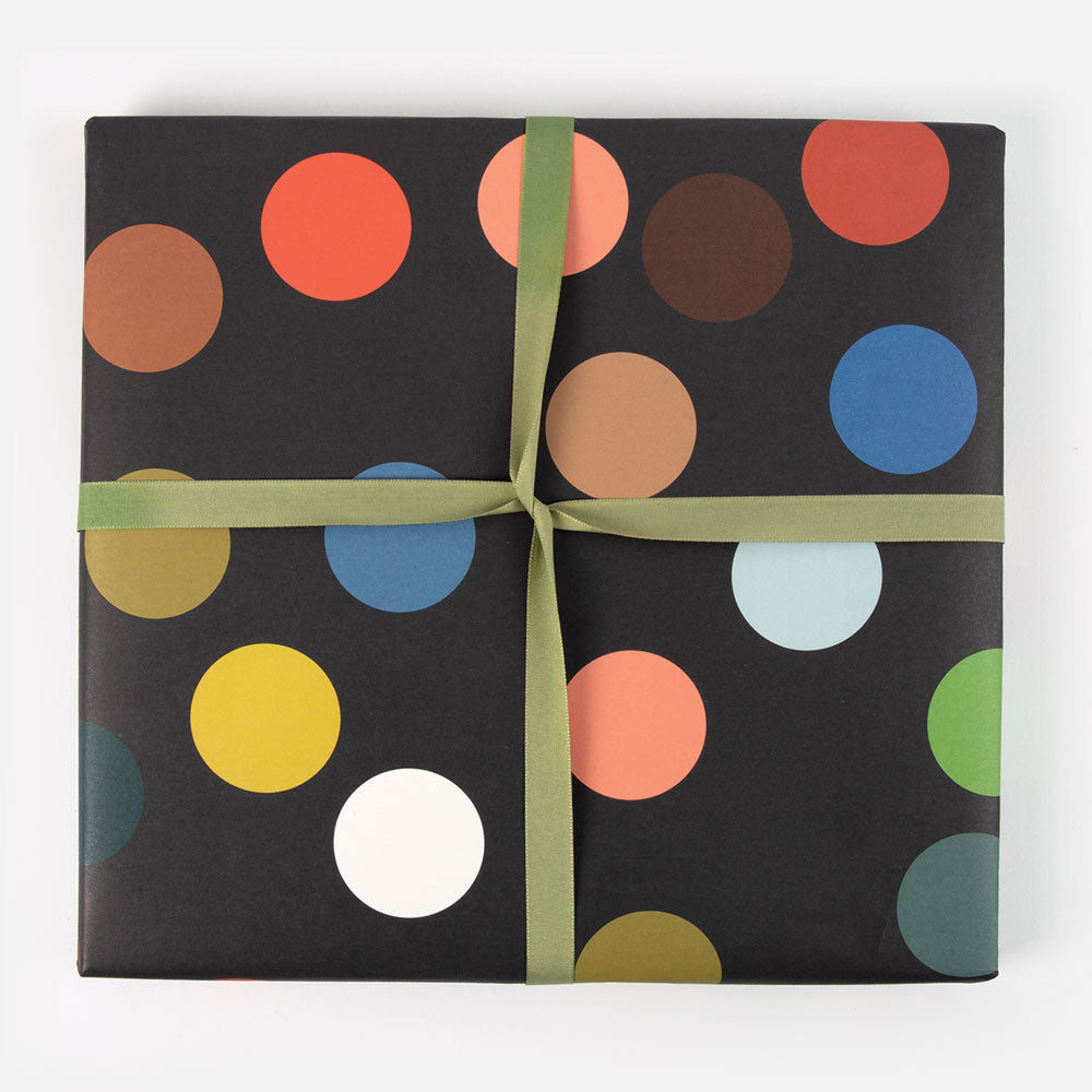 colourful spots wrapping paper sheet