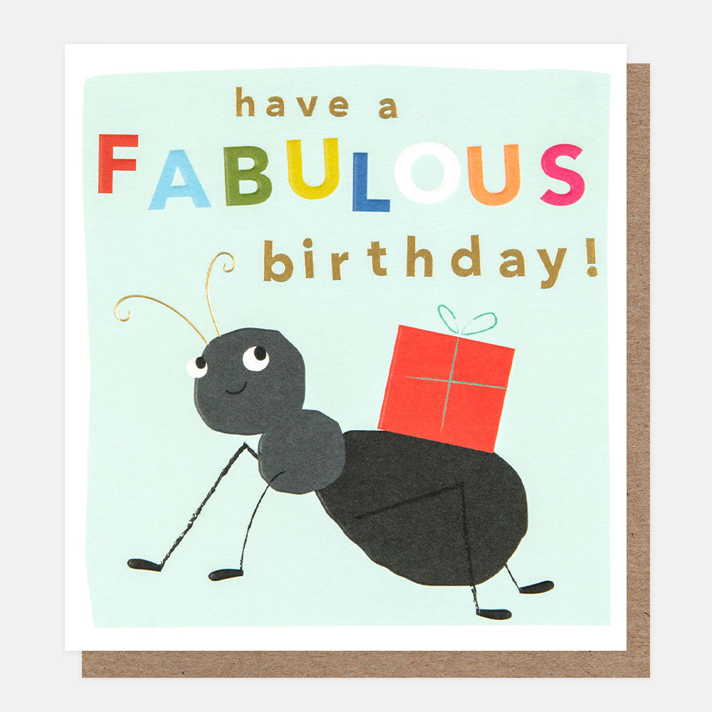 have a fabulous birthday ant birthday card
