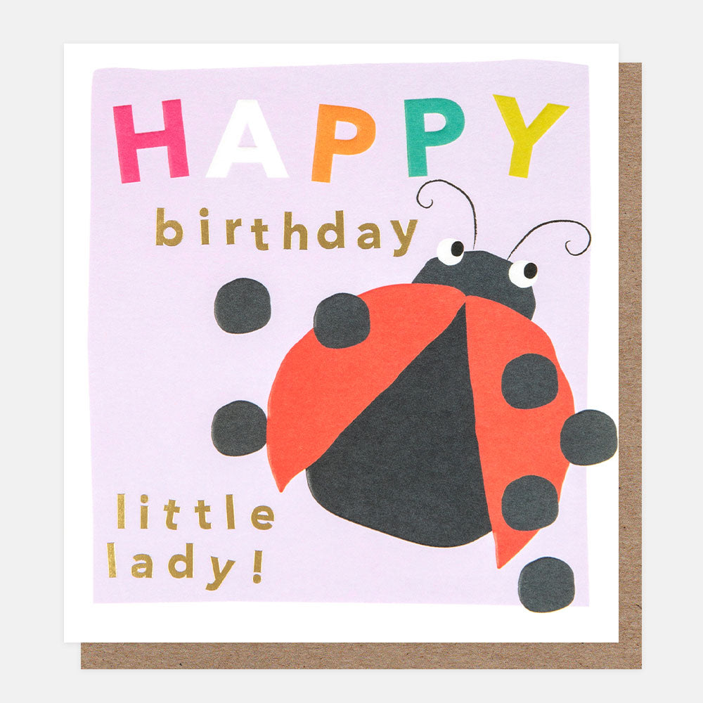 Happy Birthday Little Lady Ladybird Birthday Card – Caroline Gardner