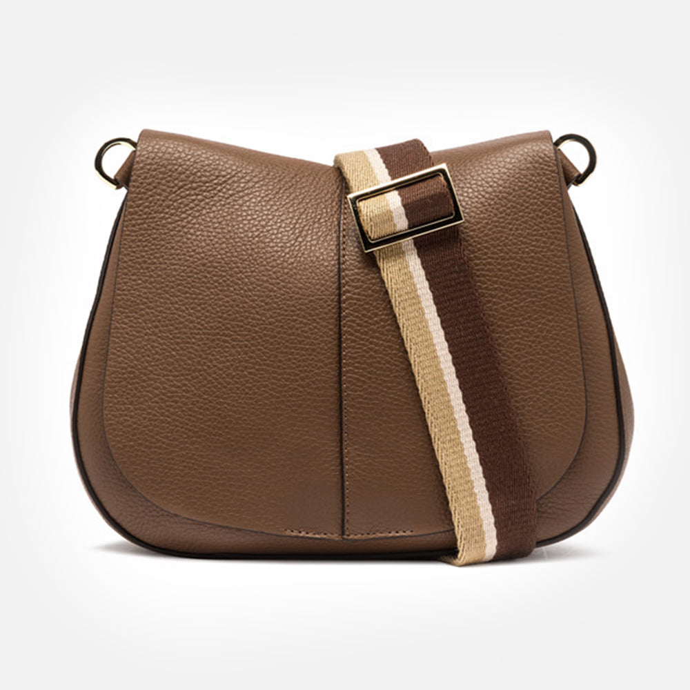 brown leather Helena bag made in Italy by Gianni Chiarini