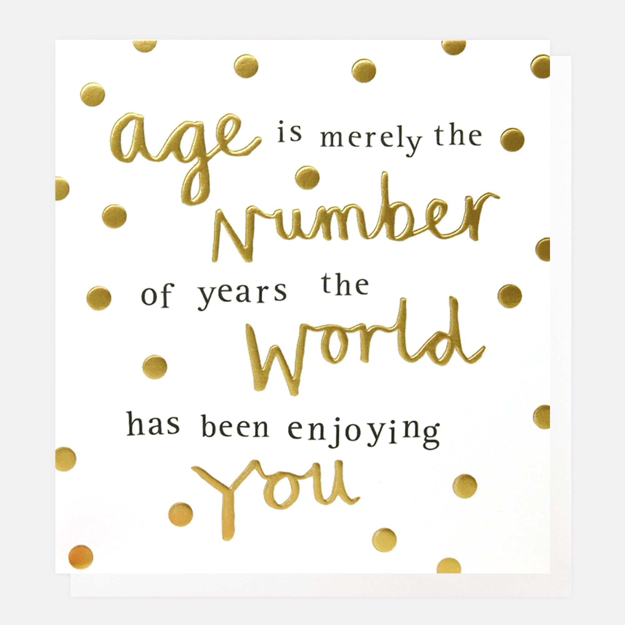 Age is Merely A Number Birthday Card