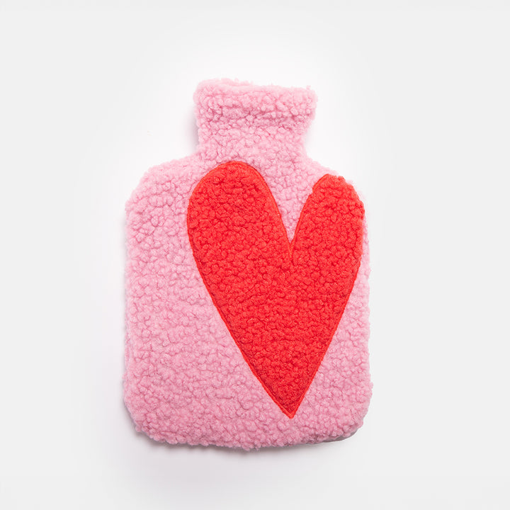 pink heart borg hot water bottle