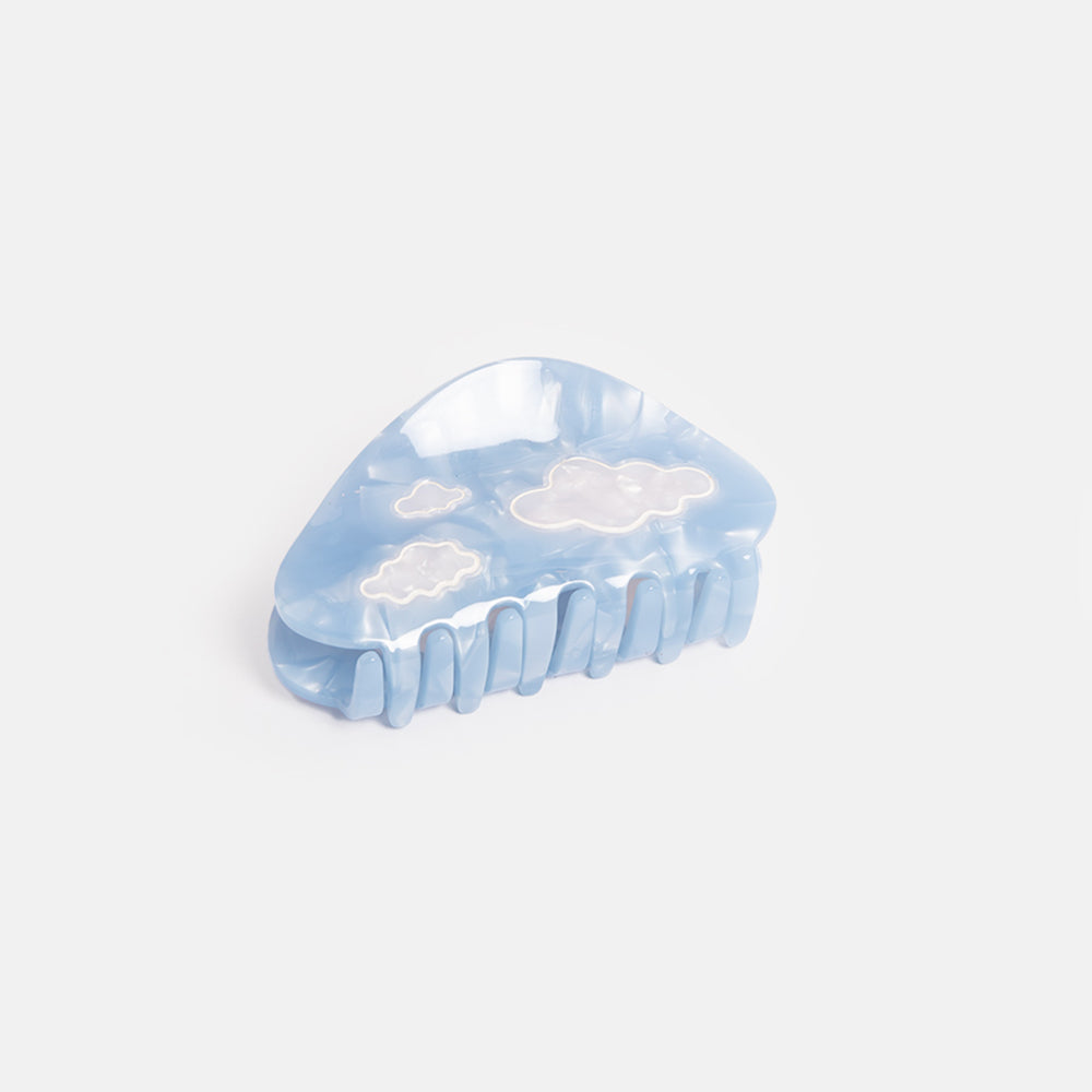 blue skies clouds eco-friendly hair claw, made by Solar Eclipse