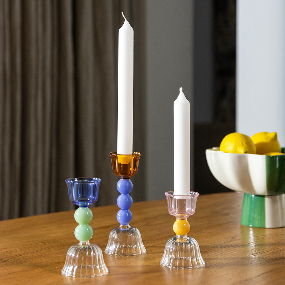 glass candle holders, made by &K Amsterdam