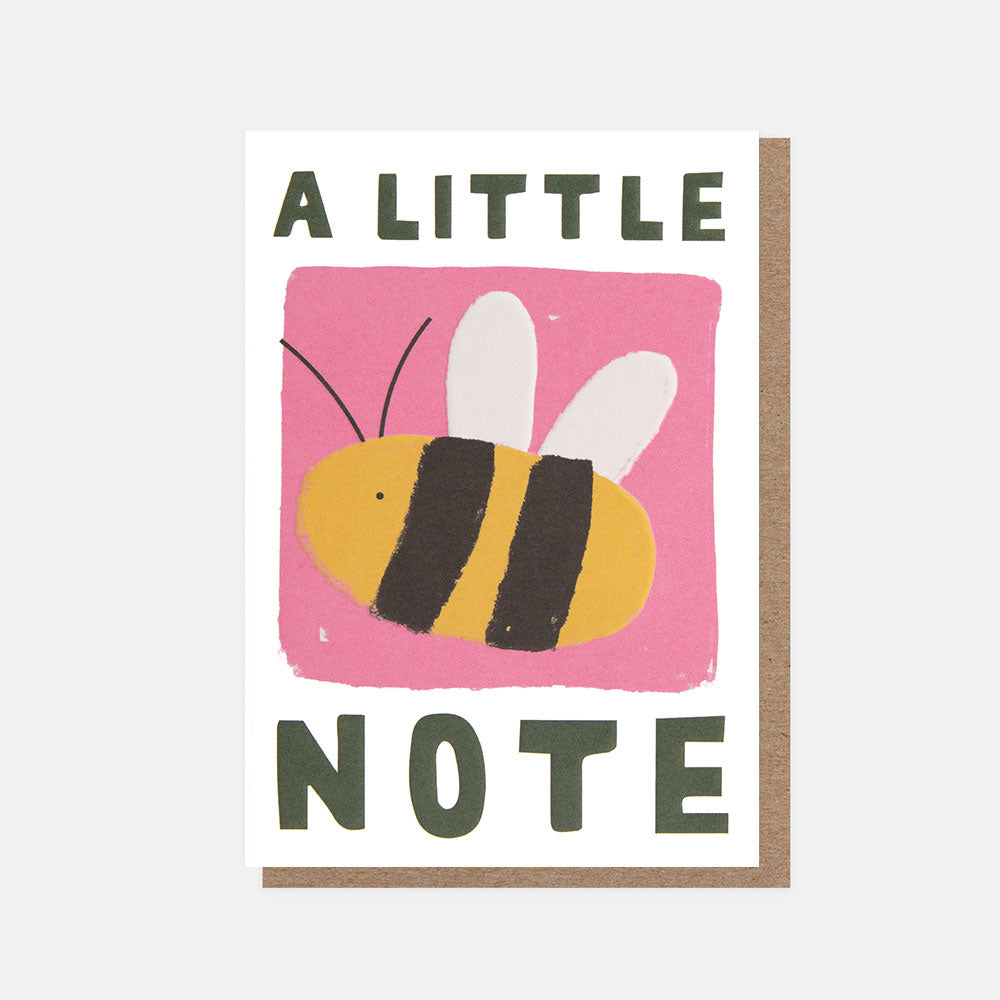 bumble bee 'a little note' mini greetings card