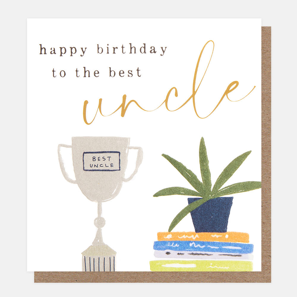 best uncle trophy birthday card