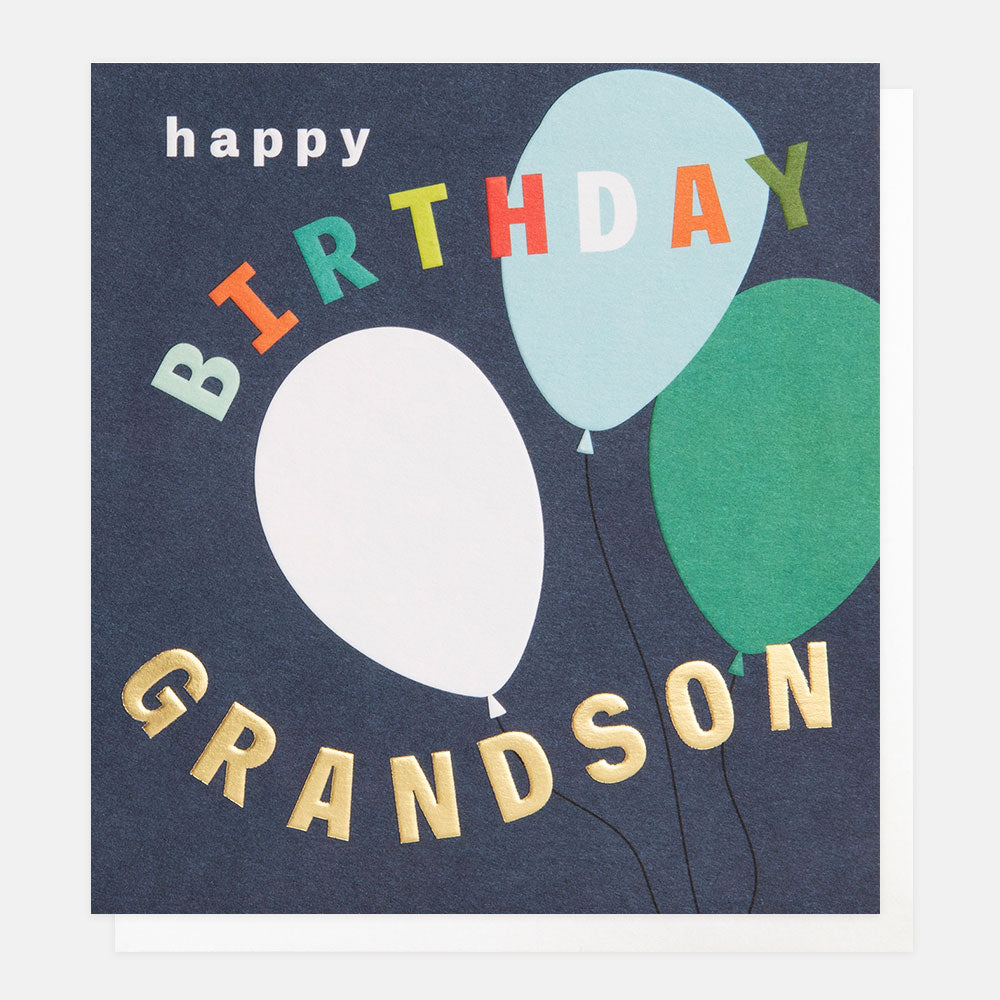 balloons birthday card for grandson