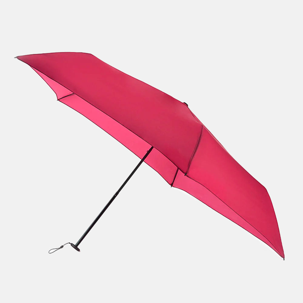red aerolite uv protective foldaway umbrella made by Fulton