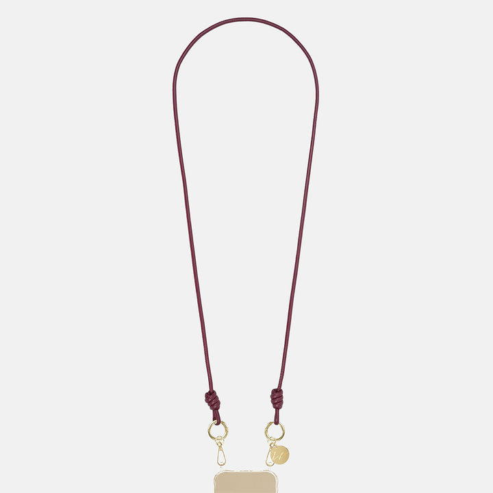 Nolan Burgundy Cord Phone Strap
