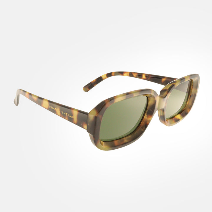 tortoiseshell wide framed sunglasses, made by Charly Therapy