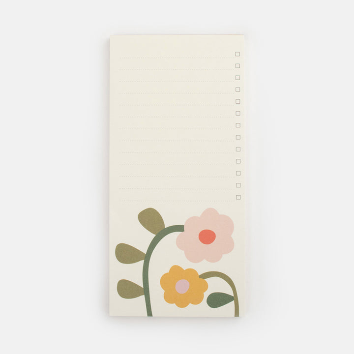 multi coloured floral list pad