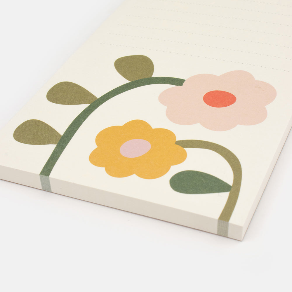 multi coloured floral list pad