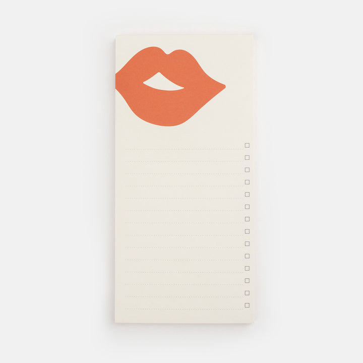 red lips list pad