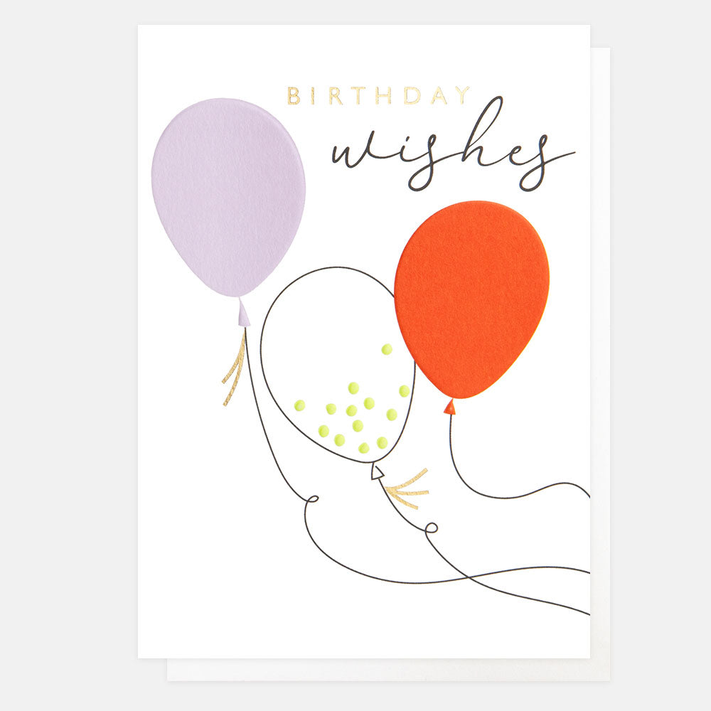 colourful balloons birthday wishes card