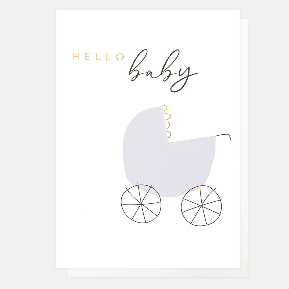 pram 'hello baby' card for new baby