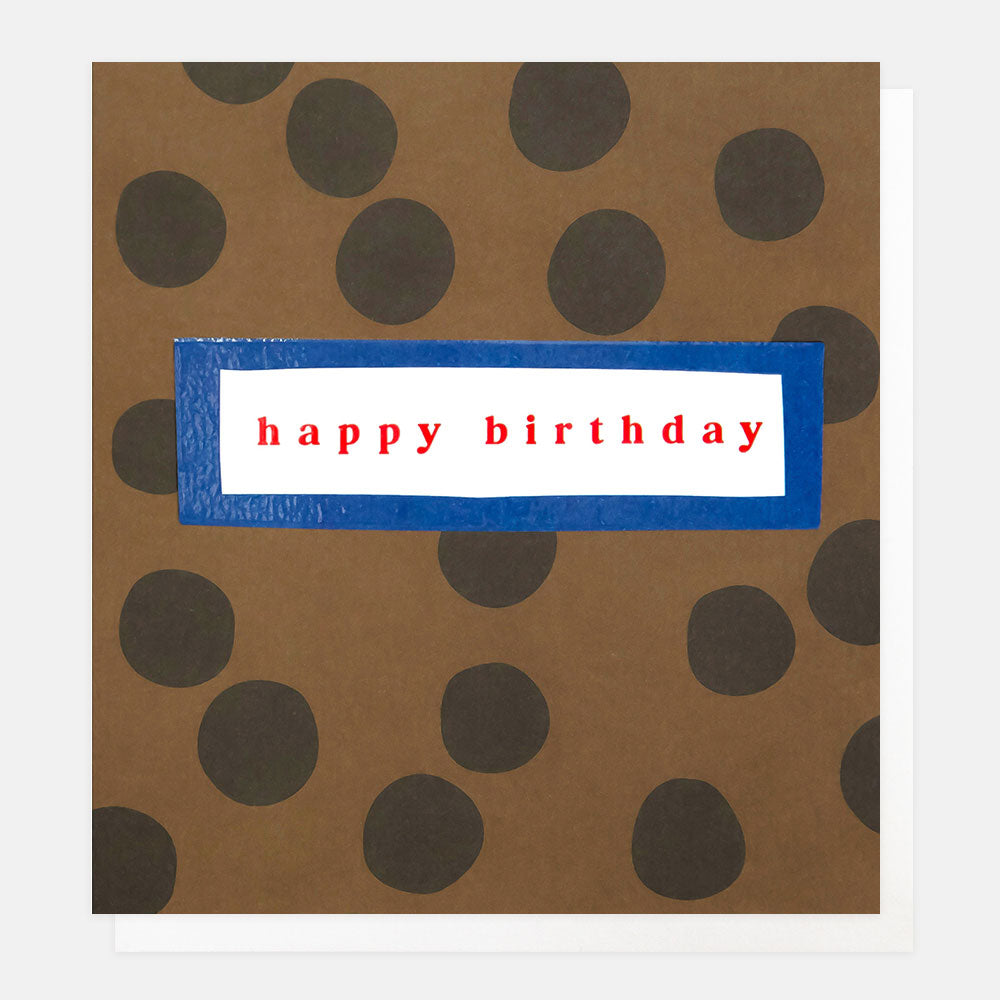 brown spot happy birthday card